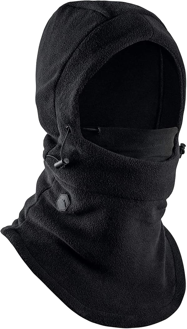 Fleece Balaclava Skimaske - Vintermaske til mænd og kvinder - Maske til ekstrem kulde Skitøj Sort