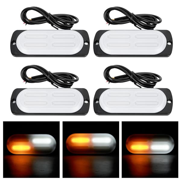 4 stk 12-24V 20LED Blitslys Strobelys Bil Lastebil Nødvarsellampe Sidelys