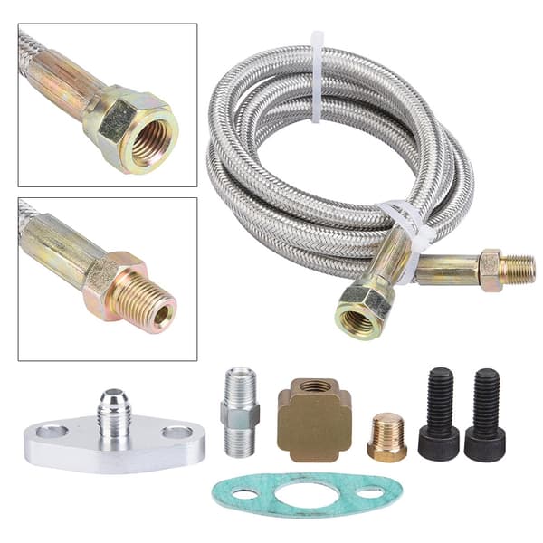 36 tommer Turbo Olie Retur Afløbsrør Kit Komplet Kit til T3 T4 T3/T4