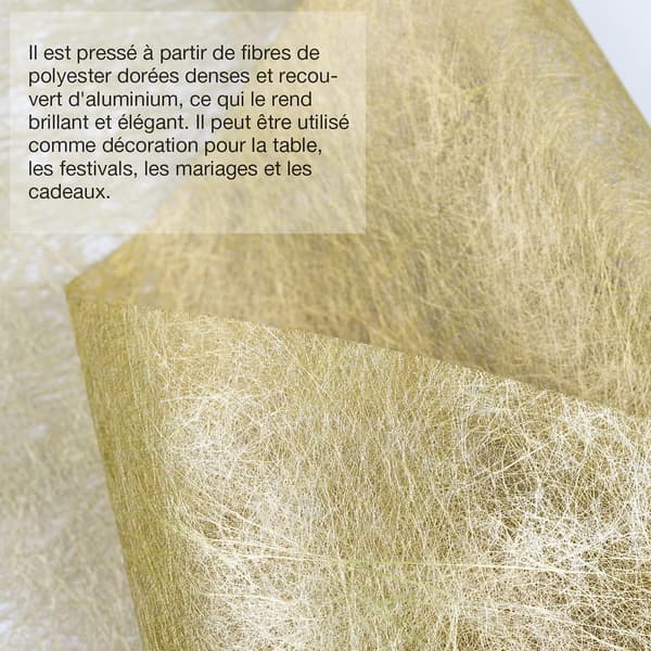 1 pc Gold Reusable Decorative Non-Woven Fabric Table Runner, Elega