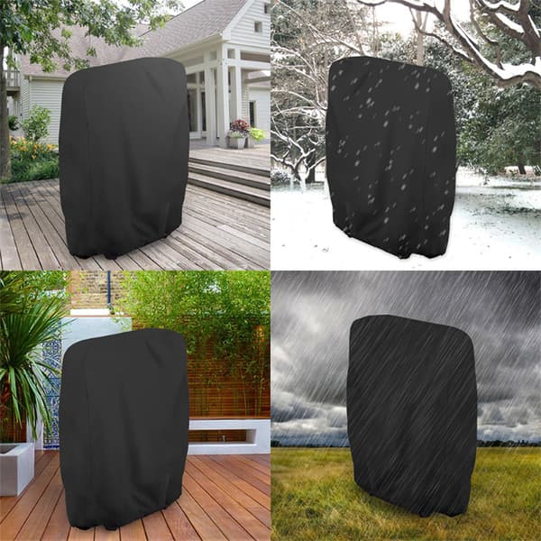 W71×H110cm (sort) Foldbar Solstol Beskyttende Overtræk, Have S
