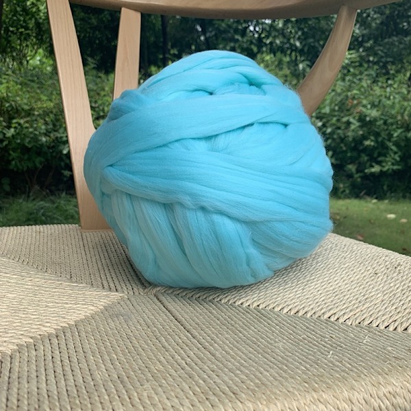 Voluminøst Uldgarn Chunky Armstrikning Superblød Kæmpebold Rovin - Perfekt Sky blue