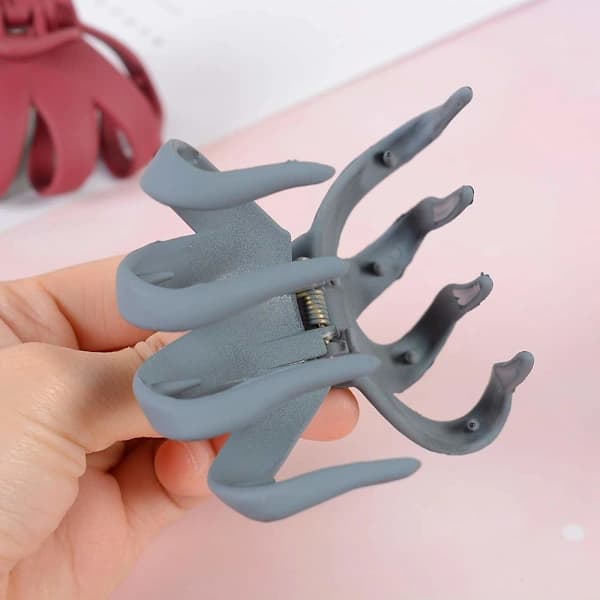 UTENEW Set of 6 Medium Hair Clips with Non-Slip Octopus Jaws
