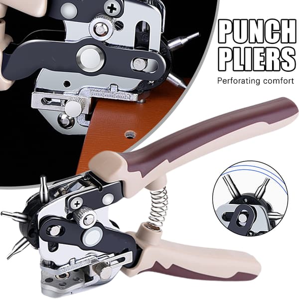 Leather Hole Punch Tool Mechanical Double Lever Principle for Belt Saddle 3.8cm 3.8cm