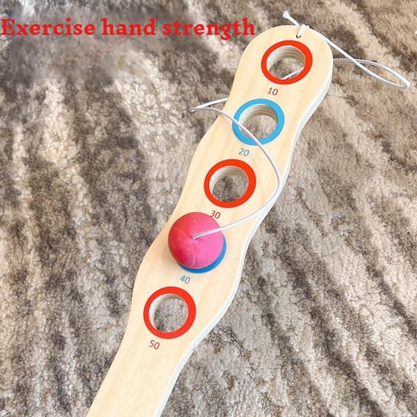Trepadle for hånd-øye-koordinasjon med ball og elastisk tau, interaktiv sensorisk treningsleke Bouncing Ball Bouncing Ball