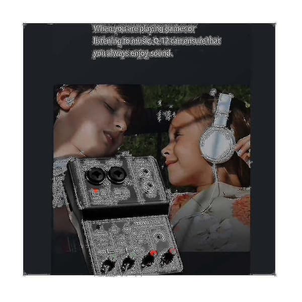 Lydkort Audio Mikser 4 Kanaler 48v Strøm Lydkort Konsoll Bordsystem Grensesnitt Stereo Datamaskin