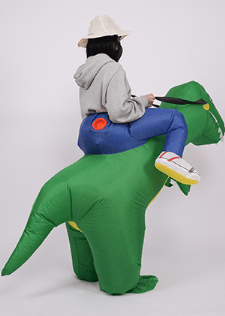Oppustelig dinosaurkostume - Raptor oppustelig kostume - Premiu