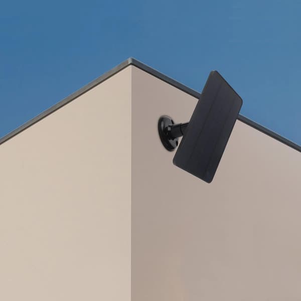 Laddare Ringfäste Pålitlig 4W Solpanel för Videodörrklocka med Justerbar Optimal Positionering (Svart) Svart