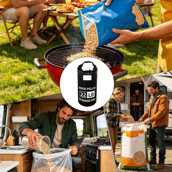Grillpille-opbevaringsbeholder kul-opbevaringsbeholder med 10 kg -