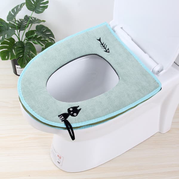 Kattunge toiletbetræk - Grøn