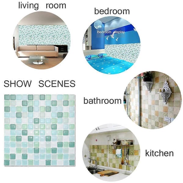 3D Self-Adhesive Tile Wall Sticker for Kitchen and Bathroom Home Decor DIY Wallpaper