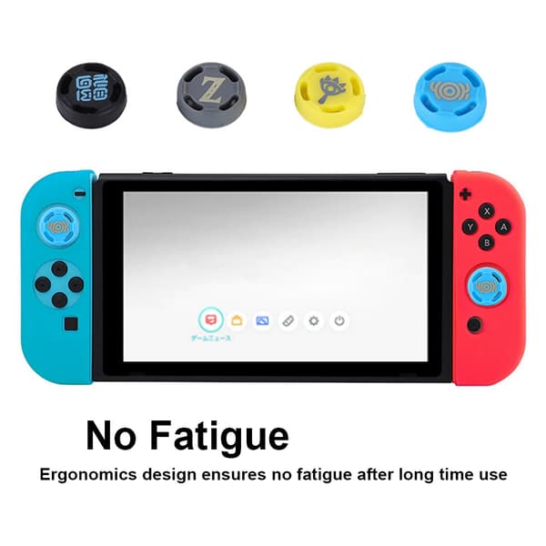 Sklisikkert erstatningsjoystick silikondeksel tommelgrep for Nintendo Switch/PS3/PS4