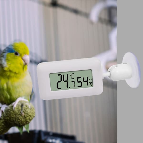 Digitalt hygrometertermometer, Mini termometer temperatur LCD termometer hygrometer med baggrundsbelysning til reptil, vivarium, drivhus, baby