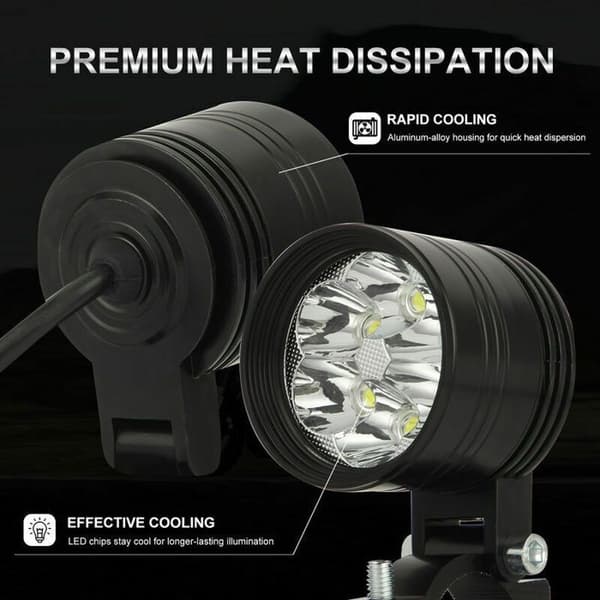 Super Bright White Motorcycle LED Projector Headlight Waterproof Spotlight Headlamp Driving Fog Light 6000K - 60W