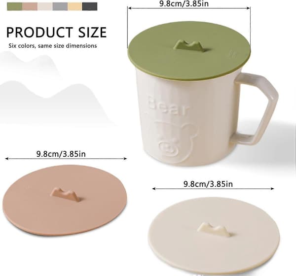 4 pcs Silicone Mug Lids Silicone Mug Lid Design, Food Grade Dustproof