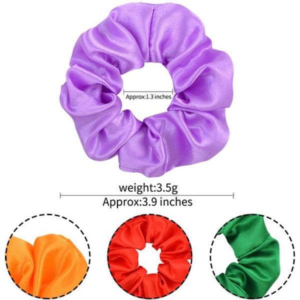 40 silkescrunchies - satengscrunchies - hårbånd for kvinner og jenter