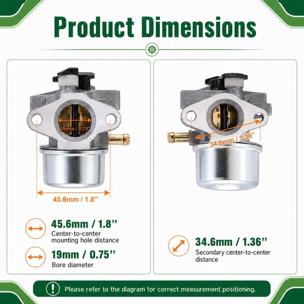 799866 Karburator kompatibel med 6.75 Briggs and Stratton