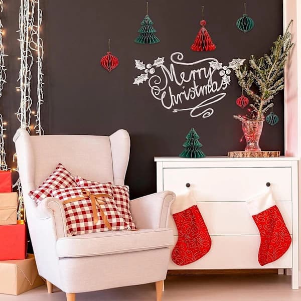 Premium Reusable Christmas Decorations, Christmas Table Decoration Set, Paper Christmas Dinner Table Decorations