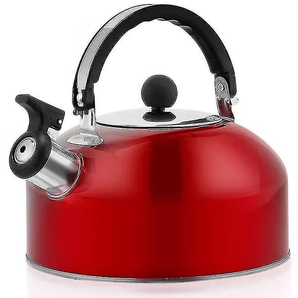 Hjem Fløyte Vannkoker For Gasskomfyr 3l Rustfritt Stål Flaske (rød)