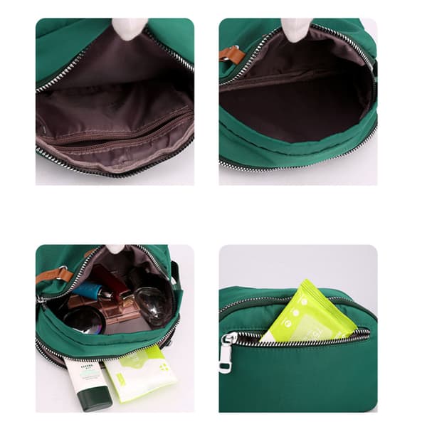 #Grøn dametaske i nylon#