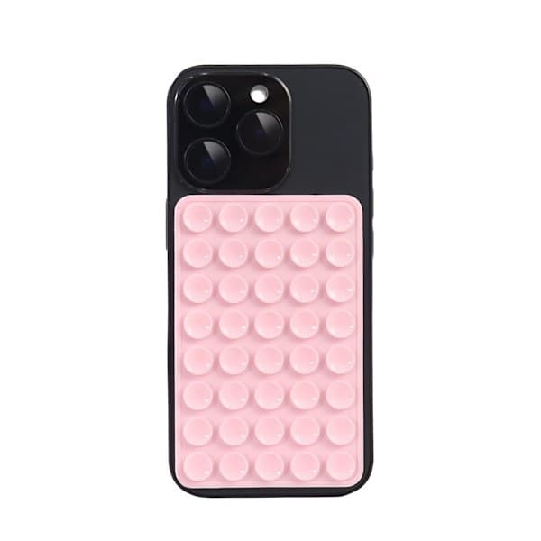 Mobile Phone Holder with Silicone Suction Cup - Self-Adhesive Suction Cup Mount for All Mobile Phone Models - Pink