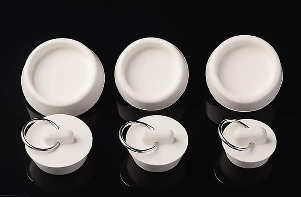 4 stk. gummipropper til vask med opphengsring, avløpspropper til vask, badekarpropp, til kjøkken, bad, badekar (4 størrelser)