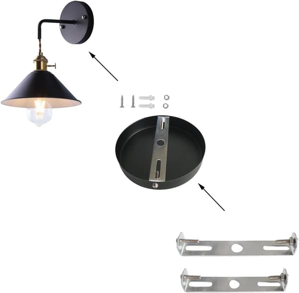 Ceiling Lamp Bracket, 8-piece with Screws, Metal Crossbar Set for Lamp