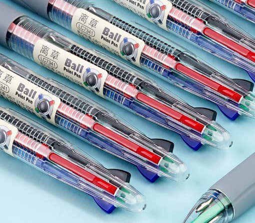 4 Originale Farver Retractable Kuglepen Medium Spids (0,7 mm)