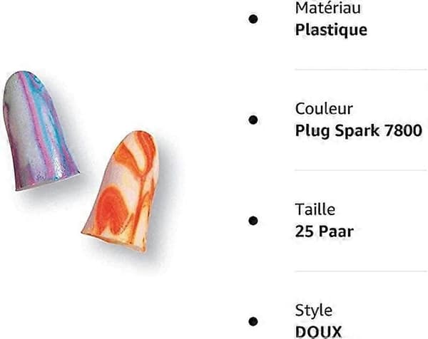 Moldex Soft SparkPlugs 7800 SNR 35dB Ørepropper 1 Par Pakke (FMY)