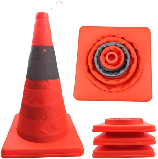 Sammenleggbare trafikkjegler sammenleggbare 30 cm oransje multifunksjonell sikkerhetskjegle 30cm 30cm 30cm