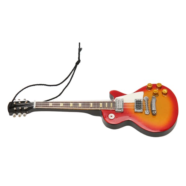 Miniatyr elektrisk gitarrmodell utsøkt tre gitarpynt for musikkfestival bryllupsfestdekorasjon 07