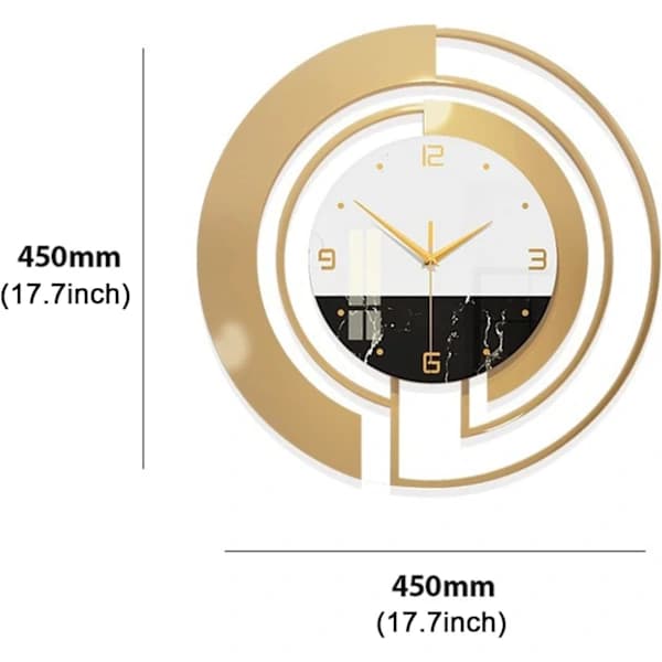 Modern Wall Clock Silent Metal Hands Decorative Hanging Clock for Living Room Home Hotel Lobby White white white