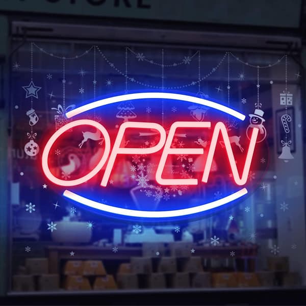 1 stk neon LED åben neon bogstav kunst vægskilt åbent lys USB N