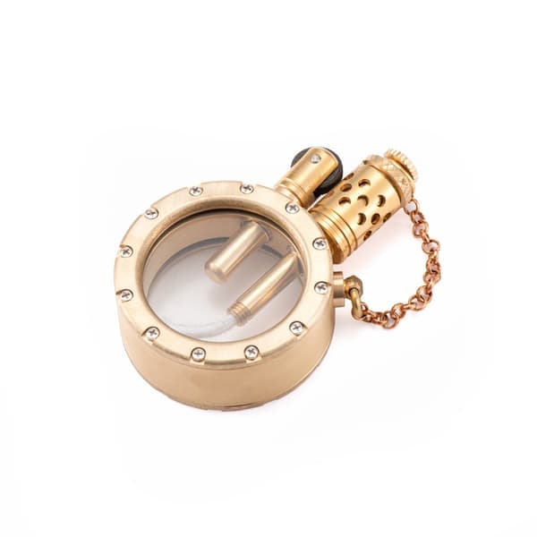 Transparent Messing Petroleum Lighter Herre Gave Messing Brass