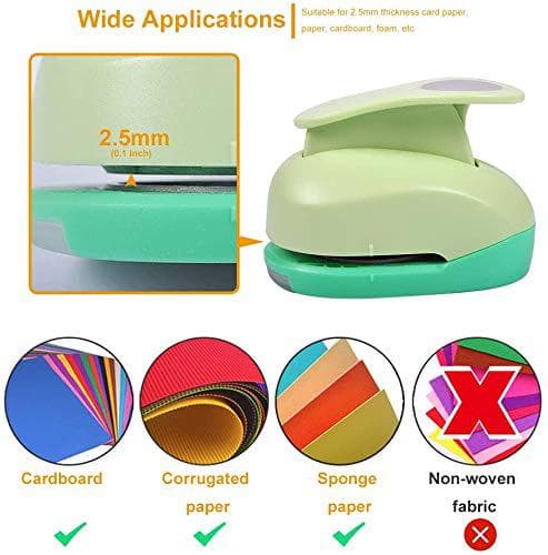 2-inch Paper Punch (Random Color), Circle Shaped Handmade Punch is Very Suitable for Making Fun Clip Card Art Projects
