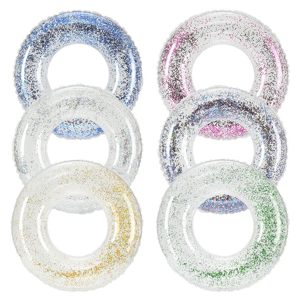 Transparent simring med skimrande paljetter, 30 cm innerdiameter (10-15 år)