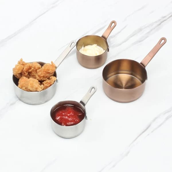 Letvægts rustfri gryde med non-stick belægning, varmebestandig mælkegryde rustfrit stål S
