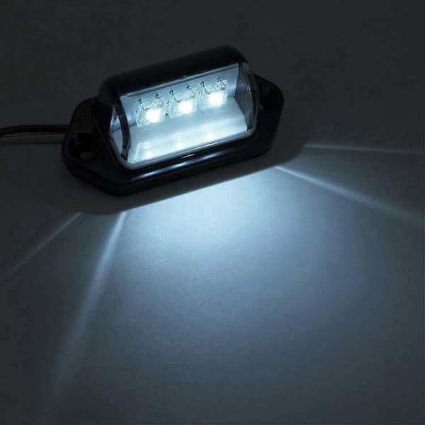 Nummerpladelys LED Registreringslys Baglygter Universal 12v 24v Til Bil Trailer Køretøj Lastbil