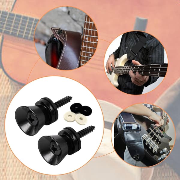 Gitarre reimknapper, skruer svart - Schwarz