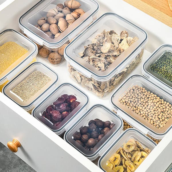 3-pack Drain Storage Basket Transparent Leak-Proof Food Storage Container with Removable Colander for Refrigerator
