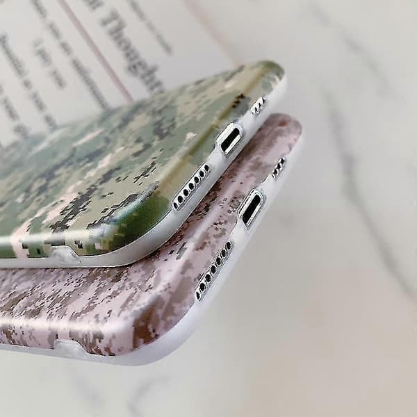 Stöttåligt IMD Kamouflage TPU Skyddsfodral för iPhone 12 Mini (grön)