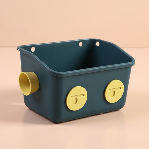 Hanging Storage Basket Dorm Bedside Sundries Holder with Drain Holes Stackable Organizer for Bathroom Kitchen Green Orange