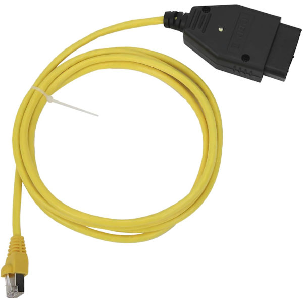 Ethernet to OBD Cable, OBD2 Cable Ethernet to OBD Cable ENET Interface Data Coding Diagnostic Tool Suitable Compatible with F/1/3/5/7 Series