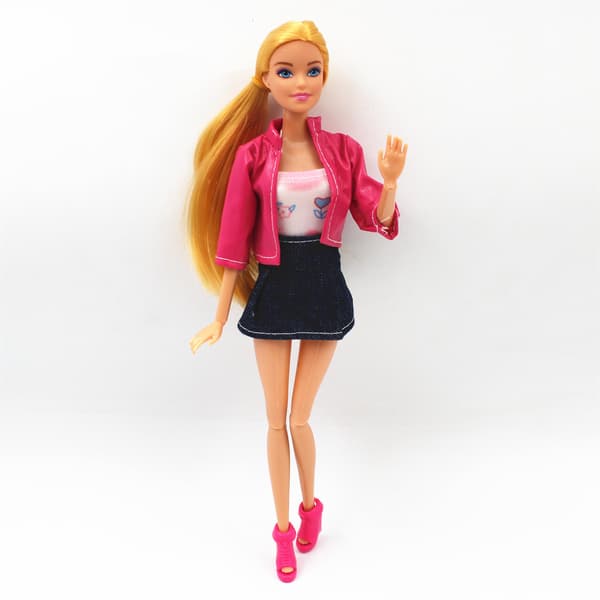 8-delad Barbie modeklänning kostym, hängslen, mode överdel C C