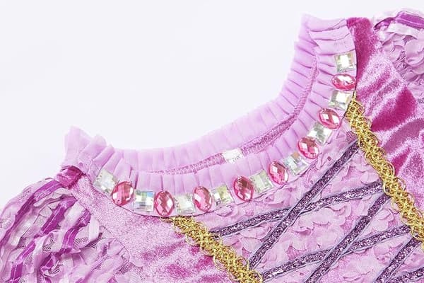 Prinsessan Rapunzel Maskeraddräkt Festklänning Flickklänning (120cm)