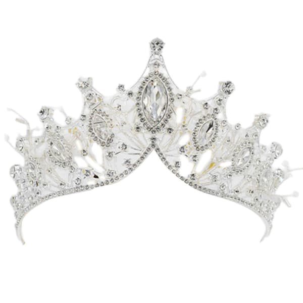 Söt Enkel Plysch Håraccessoar Halkskydd Dam Hårringar Temperament Hårband Elegant Håraccessoar[D] silver white diamond