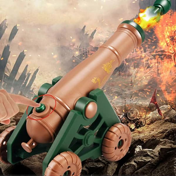Mini Artillery Battery Toy Simulation Cannon Soft Bomb Gun Children's Bazooka Mortar Ornament