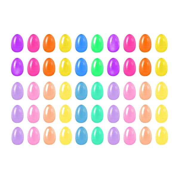 50 Pcs Fillable Easter Eggs Fun Empty Easter Eggs for Party Classroom Rewards