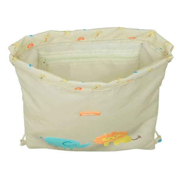 Ryggsekk med snøring Safta Selva Hvit 26 x 34 x 1 cm