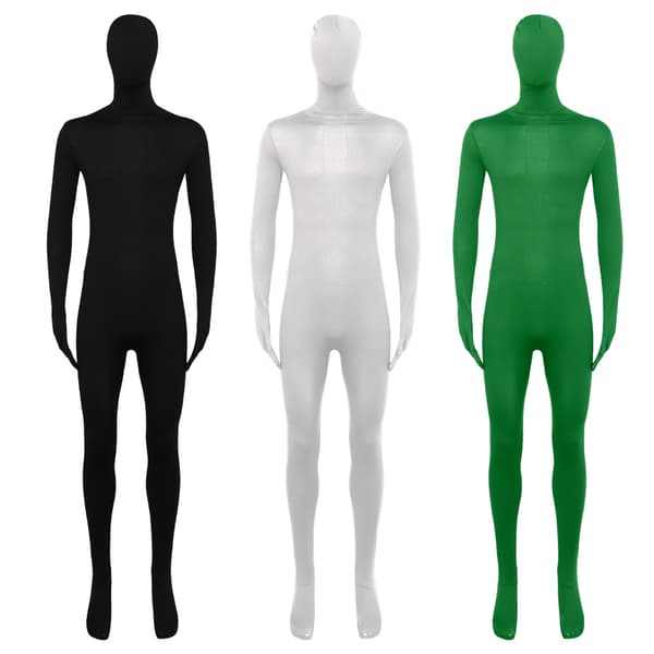 Heldragt Usynlig Morphsuit Voksen Herre Dame Grøn Grøn 170CM